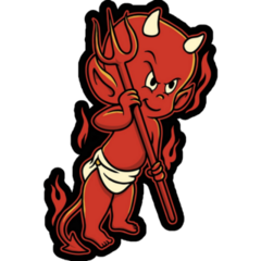 Baby Devil Cartoon Sticker