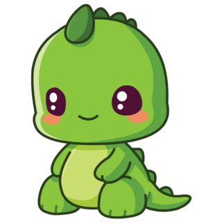Baby Dino Chibi Sticker
