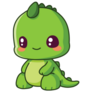 Baby Dino Chibi Sticker