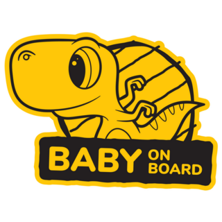 Baby Dinosaur Baby On Board Sticker