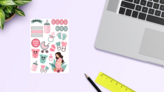 Baby Elements Sticker Sheet on a Desk (New) example