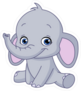 Baby Elephant Cartoon Sticker