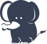 Baby Elephant Sitting Sticker