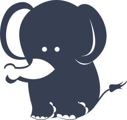 Baby Elephant Sitting Sticker