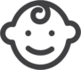 Baby Face Icon Sticker