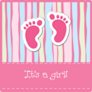 Baby Girl Feet Sticker