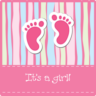 Baby Girl Feet Sticker
