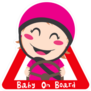 Baby Girl On Board Red Triangle Road Safety Sticker
