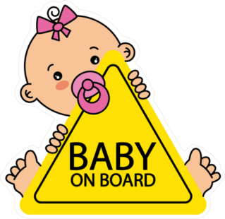 Baby Girl On Board Sticker