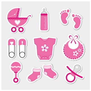 Baby Girl Sticker Sheet