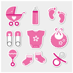 Baby Girl Sticker Sheet