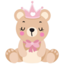 Baby Girl Teddy Bear Sticker