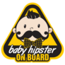 Baby Hipster On Board Sign Sticker