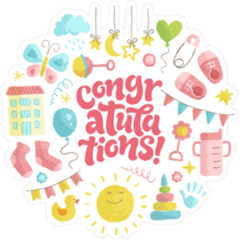 Baby Icons Congratulations Sticker