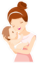 Baby In a Tender Embrace Of Mother Sticker