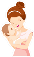 Baby In a Tender Embrace Of Mother Sticker