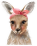 Baby Kangaroo Print In Bow Sticker