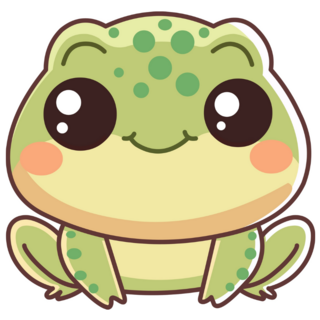 Baby Kawaii Frog Sticker