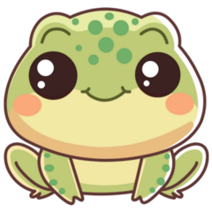 Baby Kawaii Frog Sticker