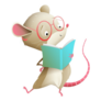 Baby Mouse Wearing Glasses Sticker 