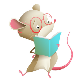 Baby Mouse Wearing Glasses Sticker 
