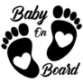 Baby On Board Beautiful Footprints Sticker