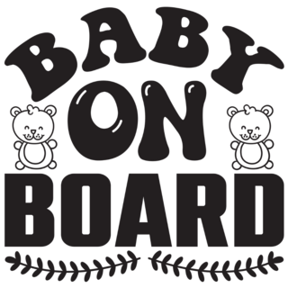 Baby On Board Bubble Letters Sticker