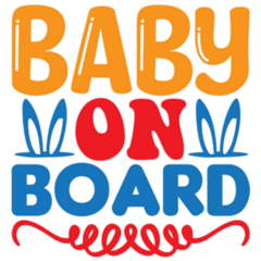 Baby On Board Colorful Lettering Sticker