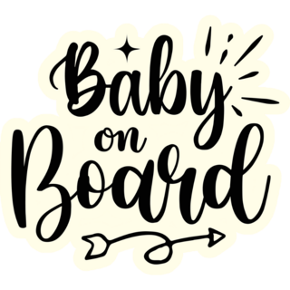 Baby On Board Cute Lettering Sticker