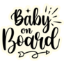 Baby On Board Cute Lettering Sticker