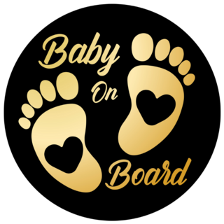 Baby On Board Gold Sticker