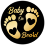 Baby On Board Gold Sticker