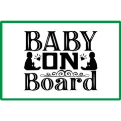 Baby On Board Green Sticker