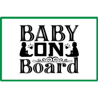 Baby On Board Green Sticker