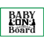 Baby On Board Green Sticker