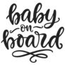 Baby On Board Hand Lettering Sticker