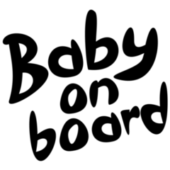 Baby On Board Hand Lettering Sticker