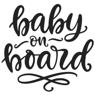 Baby On Board Hand Lettering Sticker