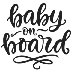 Baby On Board Hand Lettering Sticker