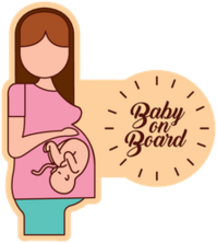 Baby On Board Healthy Sticker