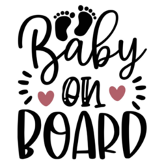 Baby On Board Heart Footprints Sticker