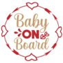 Baby On Board Heart Typography Sticker