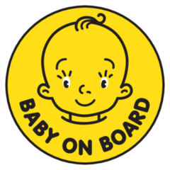 Baby On Board Or Baby In Car Sticker