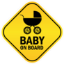 Baby On Board Rounded Square Sticker