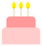 Baby Pink Birthday Cake Sticker