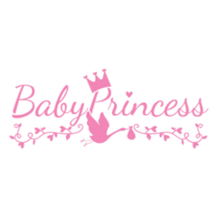 Baby Princess Pink Stork Sticker