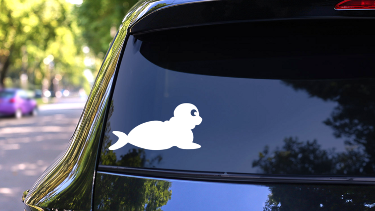 Baby Seal Sea Lion Sticker on a Rear Car Window (New) example