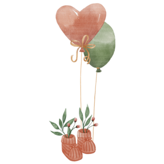 Baby Shoes Balloon Sticker