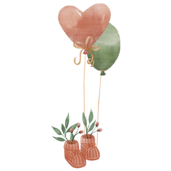 Baby Shoes Balloon Sticker