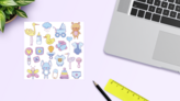 Baby Shower Sticker Sheet on a Desk (New) example